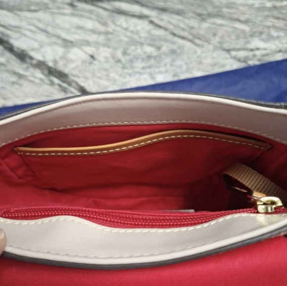 Dooney & Bourke Small Saddle Crossbody Bag, EUC, Oyster - Picture 7 of 9